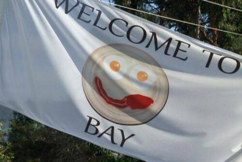 Bacon - Eggs And Bacon Bay Flag, Tasmania.jpg