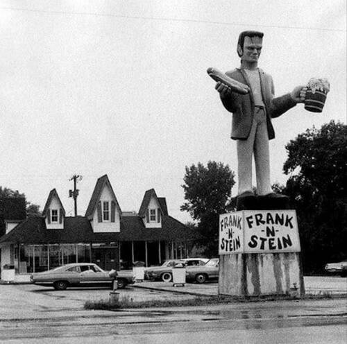 Frank-N-Stein Restaurant - Gary, IN - 1973 - Revamped Muffler Man Sign.jpg