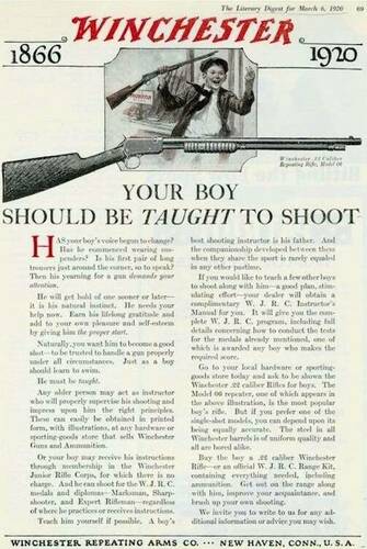 00 1920 Winchester Ad - Literary Digest - Teach All Your Children.jpg